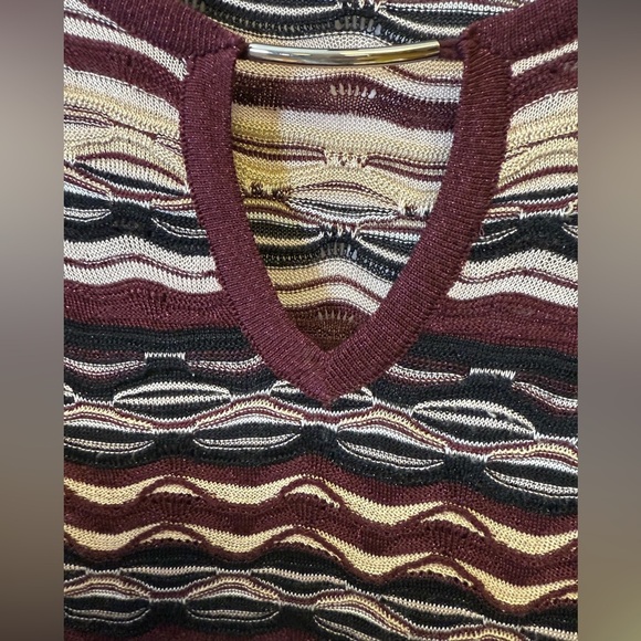 White House Black Market Multicolor Striped Sweater Tunic Women’s Size Medium - Picture 7 of 10